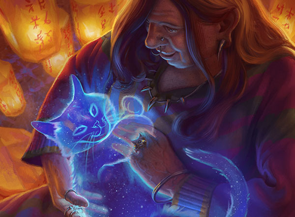 Hues of Lou - Pet necromancer - Illustration by Louella Hendriksen